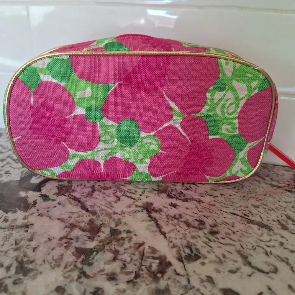 Estee Lauder Floral‎ Cosmetic Makeup Bag with Mirror By  Lilly Pulitzer Design
